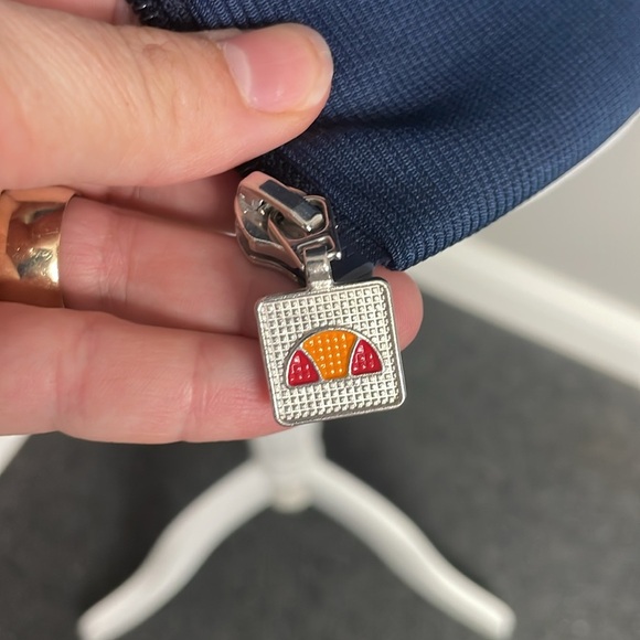 Ellesse Blue Bomber Jacket Track Laboria Blue Stripe Womens Size 6 - Picture 5 of 9